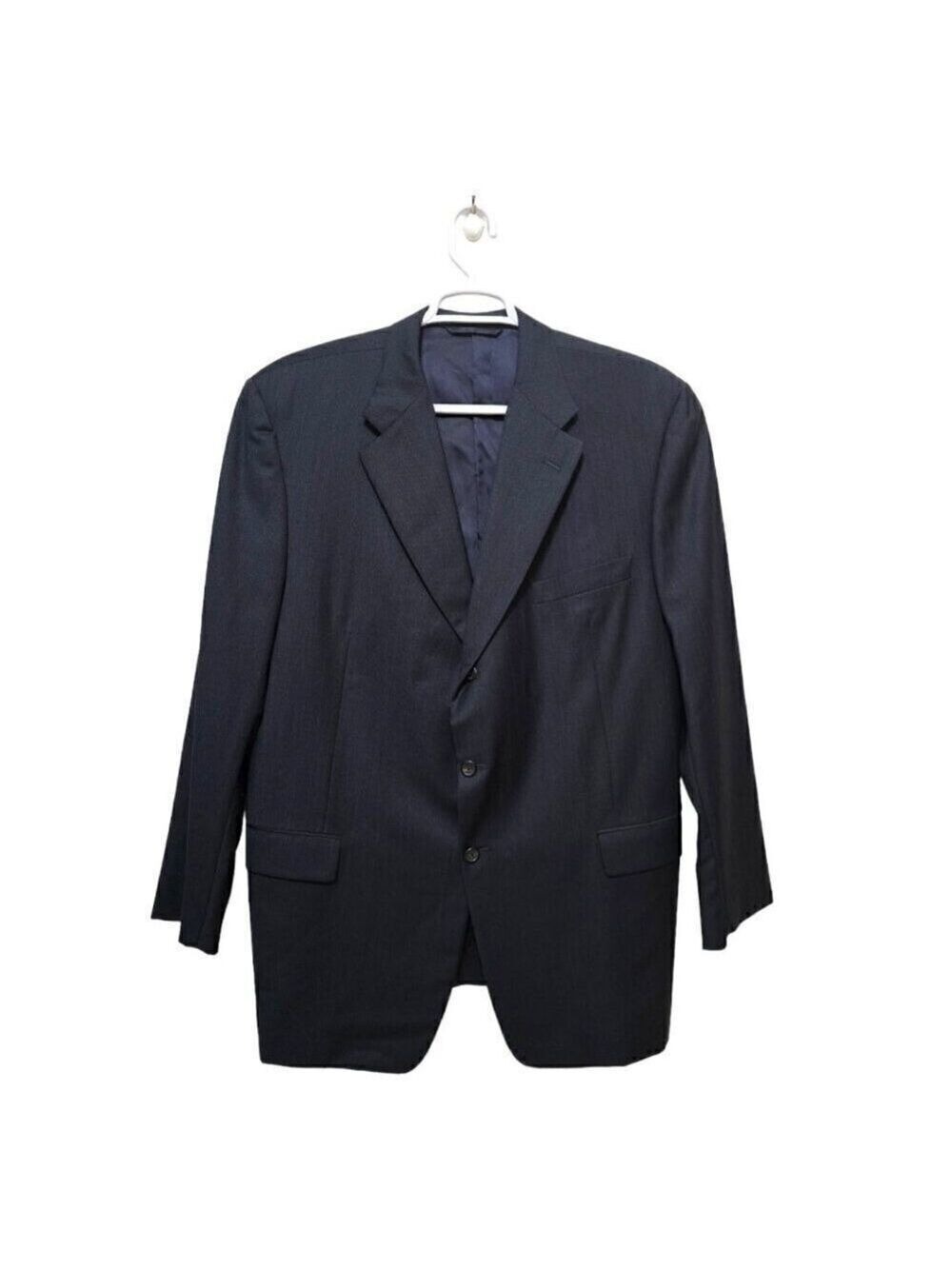 Hickey Freeman Vintage Navy Pinstripe Canterbury Wool Blazer Sz 50L
